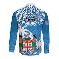 Fiji Long Sleeve Button Shirt Bula Fijian Tapa Pattern LT01 - Polynesian Pride