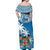 Fiji Off Shoulder Maxi Dress Bula Fijian Tapa Pattern LT01 - Polynesian Pride