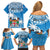 Personalised Fiji Family Matching Off Shoulder Short Dress and Hawaiian Shirt Bula Fijian Tapa Pattern LT01 - Polynesian Pride