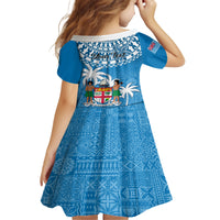 Personalised Fiji Kid Short Sleeve Dress Bula Fijian Tapa Pattern LT01 - Polynesian Pride