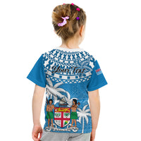 Personalised Fiji Kid T Shirt Bula Fijian Tapa Pattern LT01 - Polynesian Pride