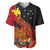 Personalised Papua New Guinea Baseball Jersey Bird Of Paradise With Tropical Flower LT01 Black - Polynesian Pride