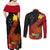 Personalised Papua New Guinea Couples Matching Off Shoulder Maxi Dress and Long Sleeve Button Shirts Bird Of Paradise With Tropical Flower LT01 - Polynesian Pride