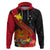 Personalised Papua New Guinea Hoodie Bird Of Paradise With Tropical Flower LT01 Black - Polynesian Pride