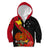 Personalised Papua New Guinea Kid Hoodie Bird Of Paradise With Tropical Flower LT01 Zip Hoodie Black - Polynesian Pride