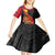 Personalised Papua New Guinea Kid Short Sleeve Dress Bird Of Paradise With Tropical Flower LT01 - Polynesian Pride
