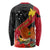 Personalised Papua New Guinea Long Sleeve Shirt Bird Of Paradise With Tropical Flower LT01