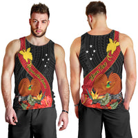 Personalised Papua New Guinea Men Tank Top Bird Of Paradise With Tropical Flower LT01 - Polynesian Pride
