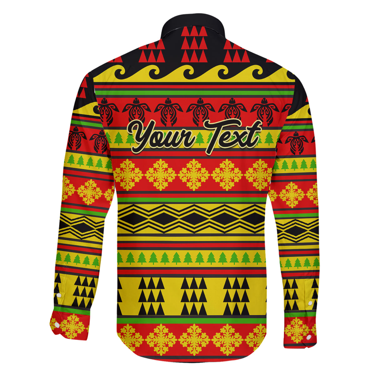 Custom Hawaii Christmas Family Matching Puletasi Dress and Hawaiian Shirt Hawaiian Quilt Pattern Reggae Version LT01 - Polynesian Pride