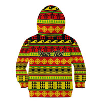 Custom Hawaii Christmas Kid Hoodie Hawaiian Quilt Pattern Reggae Version LT01 - Polynesian Pride