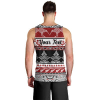 Custom New Zealand Christmas Men Tank Top Maori Meri Kirihimete Moko LT01 - Polynesian Pride