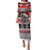 Custom New Zealand Christmas Puletasi Maori Meri Kirihimete Moko LT01 Long Dress Red - Polynesian Pride