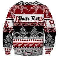 Custom New Zealand Christmas Sweatshirt Maori Meri Kirihimete Moko LT01 - Polynesian Pride