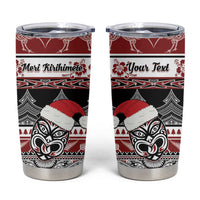 Custom New Zealand Christmas Tumbler Cup Maori Meri Kirihimete Moko