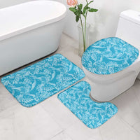 Tahiti Ninamu Tiare Floral Bathroom Set Monstera Palm Tropical Leaves - Polynesian Pride