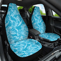 Tahiti Ninamu Tiare Floral Car Seat Cover Monstera Palm Tropical Leaves - Polynesian Pride