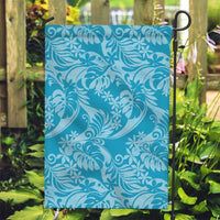 Tahiti Ninamu Tiare Floral Garden Flag Monstera Palm Tropical Leaves - Polynesian Pride