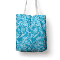 Tahiti Ninamu Tiare Floral Tote Bag Monstera Palm Tropical Leaves - Polynesian Pride