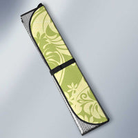 Tahiti Olive Tiare Floral Auto Sun Shade Monstera Palm Tropical Leaves - Polynesian Pride