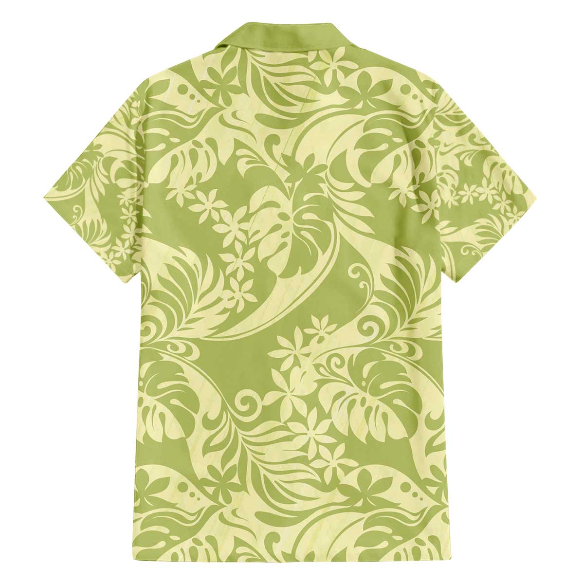 Tahiti Olive Tiare Floral Family Matching Off The Shoulder Long Sleeve Dress and Hawaiian Shirt Monstera Palm Tropical Leaves - Polynesian Pride