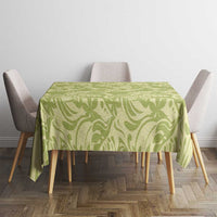 Tahiti Olive Tiare Floral Tablecloth Monstera Palm Tropical Leaves - Polynesian Pride