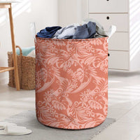 Tahiti Puatou Tiare Floral Laundry Basket Monstera Palm Tropical Leaves - Polynesian Pride