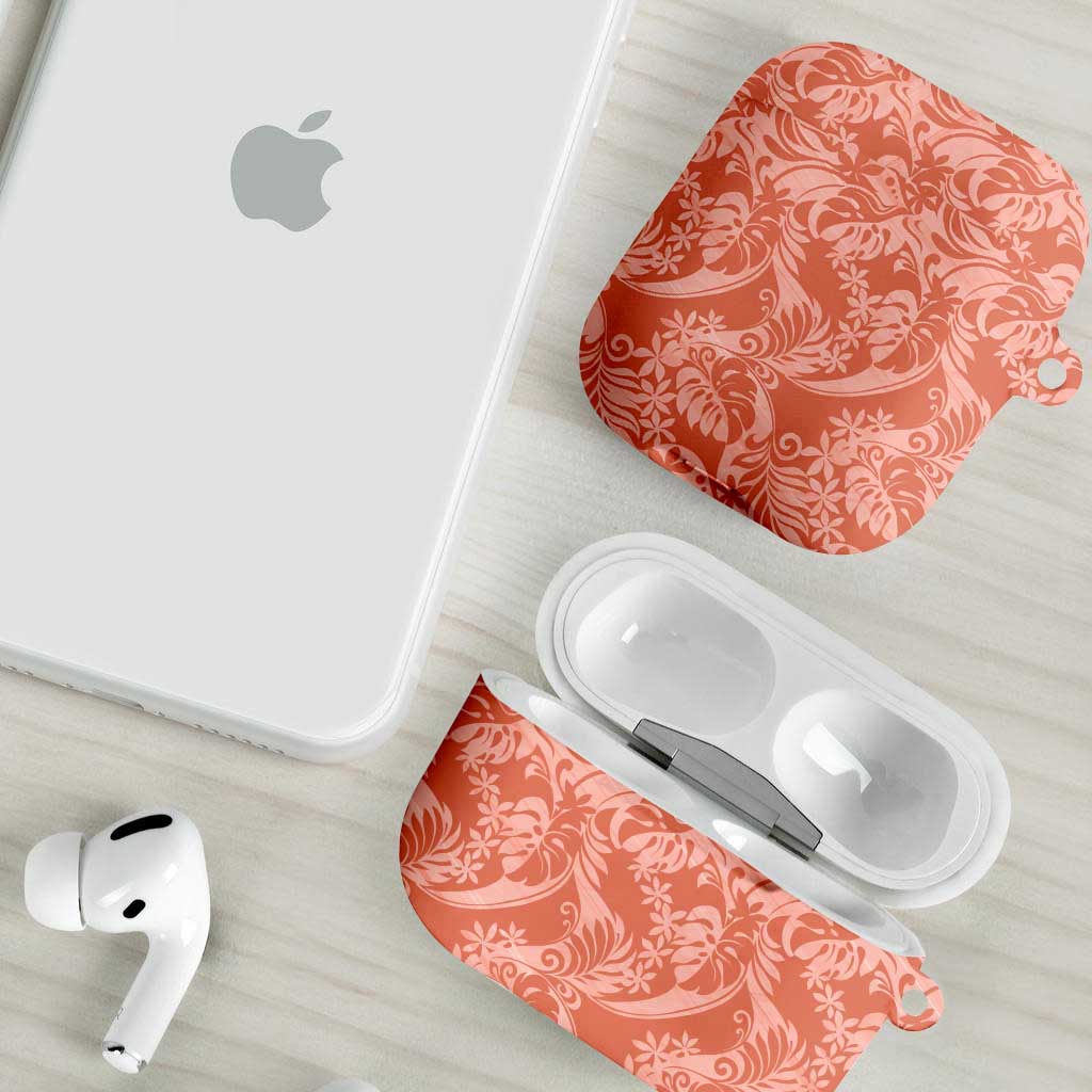 Tahiti Puatou Tiare Floral AirPods Case Monstera Palm Tropical Leaves - Polynesian Pride