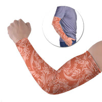 Tahiti Puatou Tiare Floral Arm Sleeves Monstera Palm Tropical Leaves - Polynesian Pride
