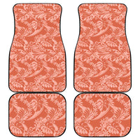 Tahiti Puatou Tiare Floral Car Mats Monstera Palm Tropical Leaves - Polynesian Pride