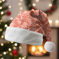 Tahiti Puatou Tiare Floral Christmas Santa Hat Monstera Palm Tropical Leaves - Polynesian Pride