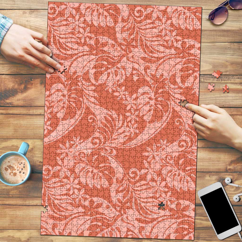 Tahiti Puatou Tiare Floral Puzzle Monstera Palm Tropical Leaves - Polynesian Pride