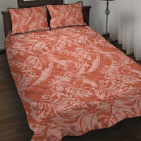 Tahiti Puatou Tiare Floral Quilt Bed Set Monstera Palm Tropical Leaves - Polynesian Pride