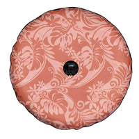 Tahiti Puatou Tiare Floral Spare Tire Cover Monstera Palm Tropical Leaves - Polynesian Pride