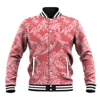 Tahiti Tarona Tiare Floral Baseball Jacket Monstera Palm Tropical Leaves - Polynesian Pride