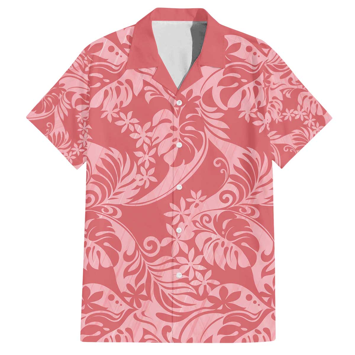Tahiti Tarona Tiare Floral Family Matching Off The Shoulder Long Sleeve Dress and Hawaiian Shirt Monstera Palm Tropical Leaves - Polynesian Pride