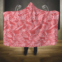 Tahiti Tarona Tiare Floral Hooded Blanket Monstera Palm Tropical Leaves - Polynesian Pride