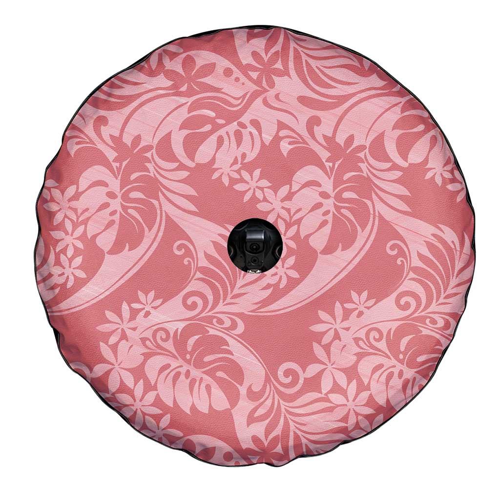 Tahiti Tarona Tiare Floral Spare Tire Cover Monstera Palm Tropical Leaves - Polynesian Pride