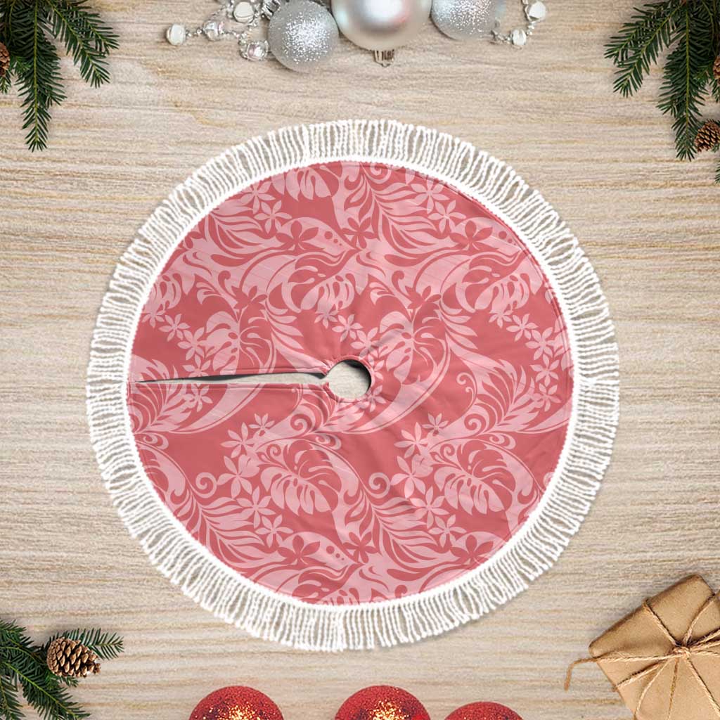 Tahiti Tarona Tiare Floral Tree Skirt Monstera Palm Tropical Leaves - Polynesian Pride