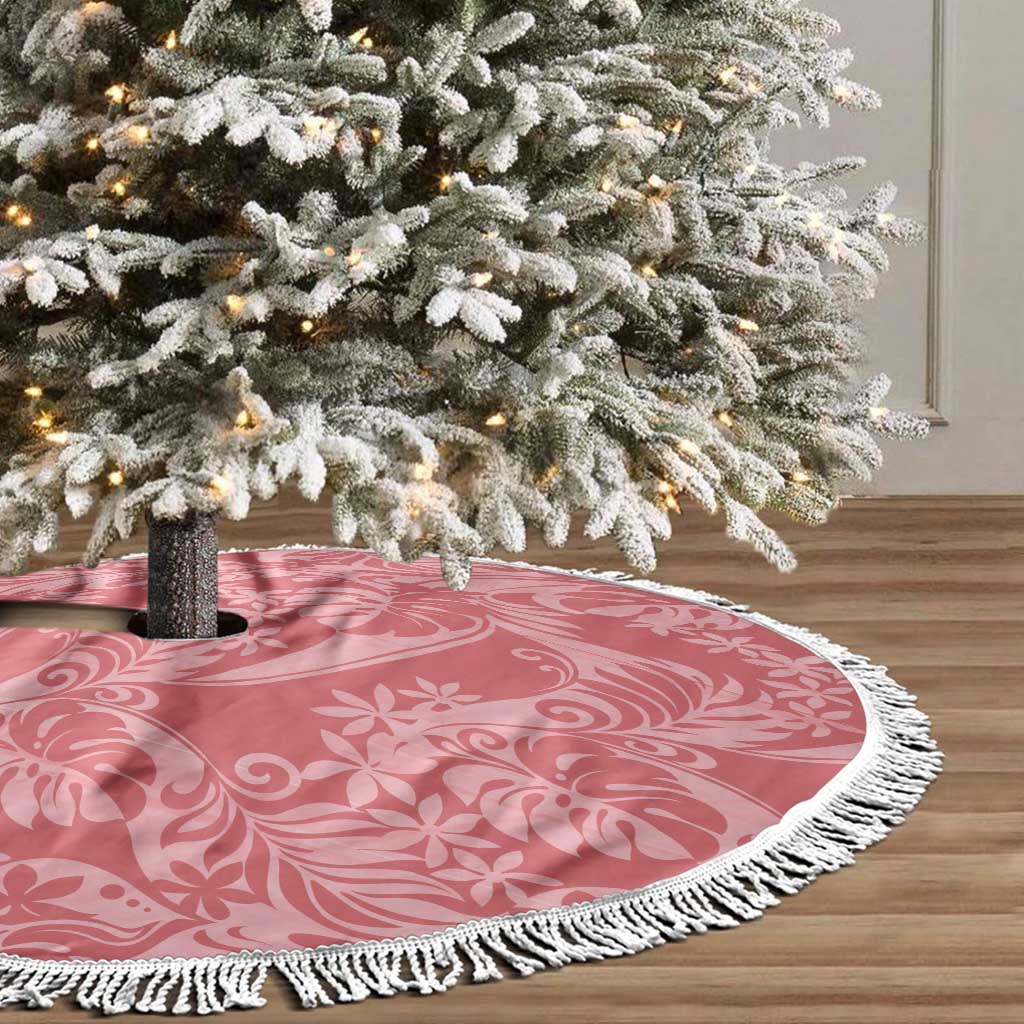 Tahiti Tarona Tiare Floral Tree Skirt Monstera Palm Tropical Leaves - Polynesian Pride