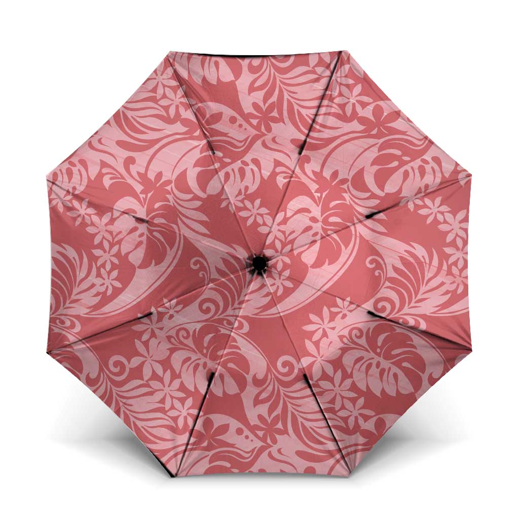 Tahiti Tarona Tiare Floral Umbrella Monstera Palm Tropical Leaves - Polynesian Pride