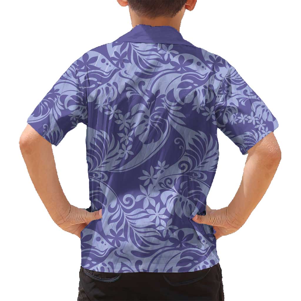 Tahiti Vareau Tiare Floral Family Matching Off Shoulder Short Dress and Hawaiian Shirt Monstera Palm Tropical Leaves - Polynesian Pride