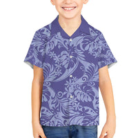 Tahiti Vareau Tiare Floral Family Matching Tank Maxi Dress and Hawaiian Shirt Monstera Palm Tropical Leaves - Polynesian Pride