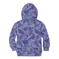 Tahiti Vareau Tiare Floral Kid Hoodie Monstera Palm Tropical Leaves - Polynesian Pride