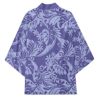 Tahiti Vareau Tiare Floral Kimono Monstera Palm Tropical Leaves - Polynesian Pride