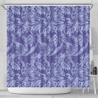 Tahiti Vareau Tiare Floral Shower Curtain Monstera Palm Tropical Leaves - Polynesian Pride