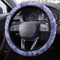 Tahiti Vareau Tiare Floral Steering Wheel Cover Monstera Palm Tropical Leaves - Polynesian Pride