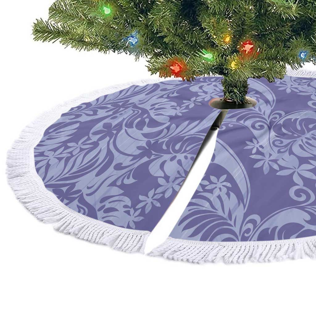 Tahiti Vareau Tiare Floral Tree Skirt Monstera Palm Tropical Leaves - Polynesian Pride