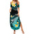 Personalised Hawaii Summer Maxi Dress Polynesian Shark with Kakau Turquoise Version LT01 Women Turquoise - Polynesian Pride