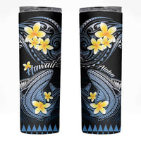 Hawaii Skinny Tumbler Polynesian Shark with Kakau Blue Version