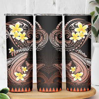 Hawaii Skinny Tumbler Polynesian Shark with Kakau Orange Version